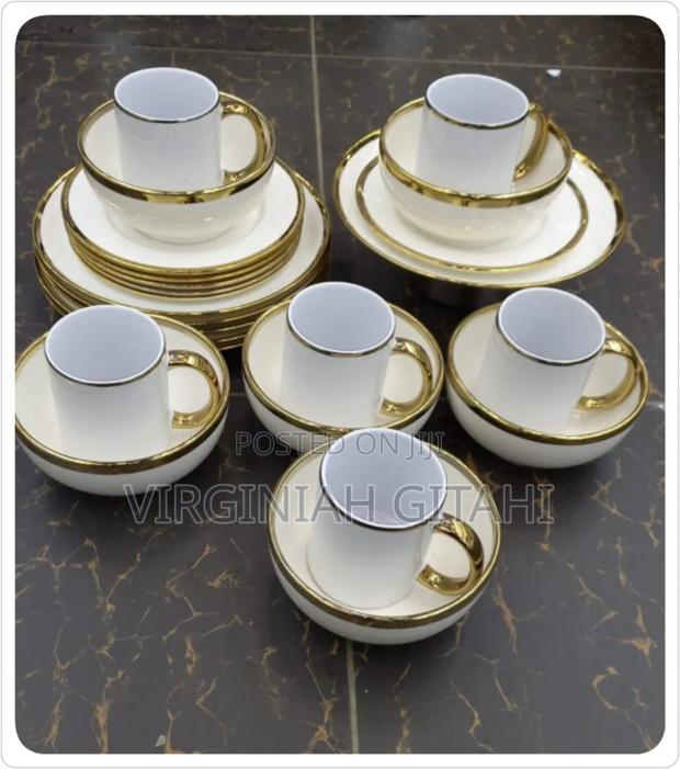 *24 PCS Gold White Dinnerset*