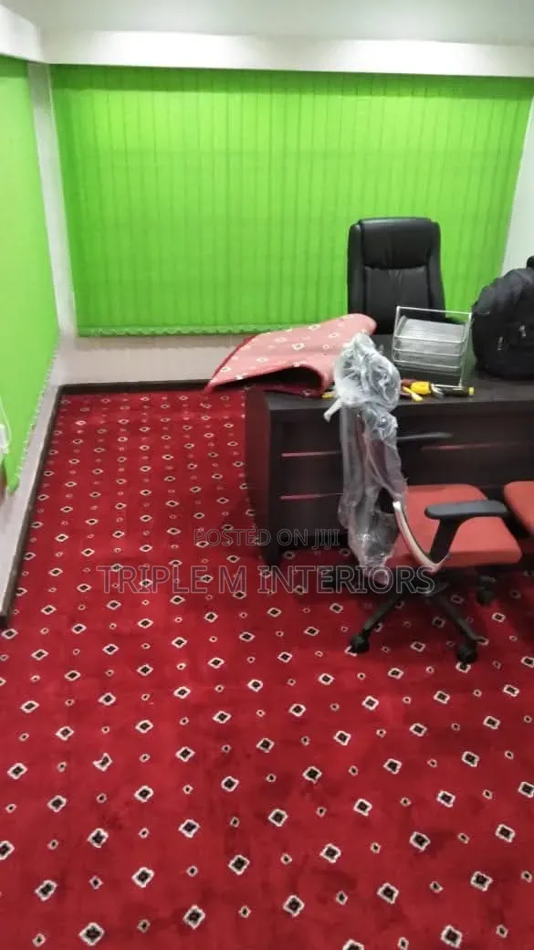 Premium Crimson Accent Carpet for Office Home Use