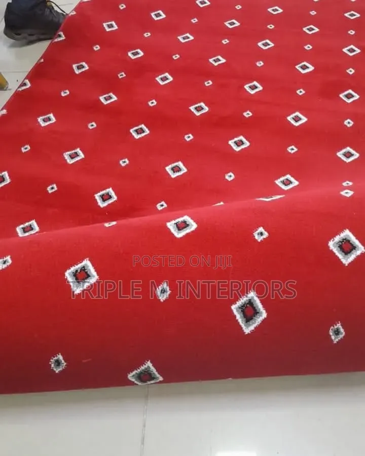 Luxury Crimson Dot Finish Carpet for Elegant Rooms
