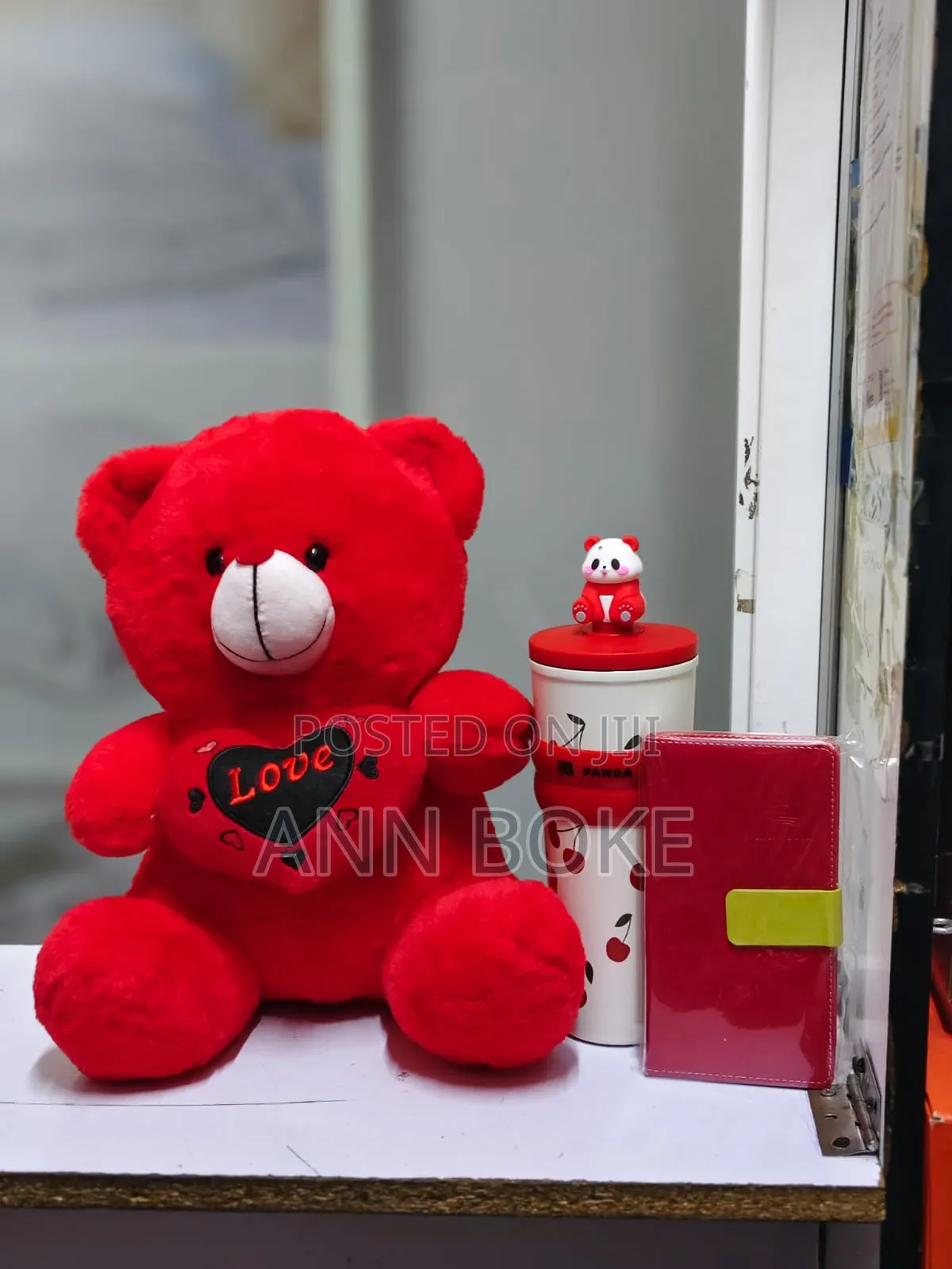 Valentine Gifts Set 
 Teddy Bear 
 Panda Tumbler 
Note Book