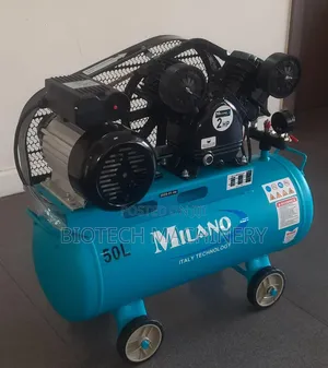 50l Belt Driven Milano Compressor With Twin Cylinder