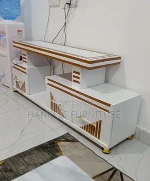 Tv Stand Spacious Media Storage Unit