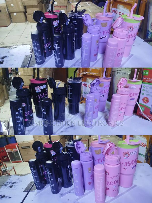 New Design 3 in 1 Water Bottle With Straw - main view