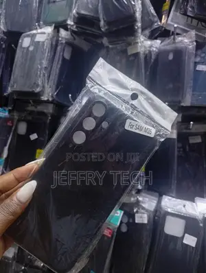 Black Silicone Back Cover Designed Ally for the Samsung Galaxy M35 5g.