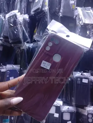 Maroon Silicone Back Cover for the Infinix Hot 10 Play Mobile Phone