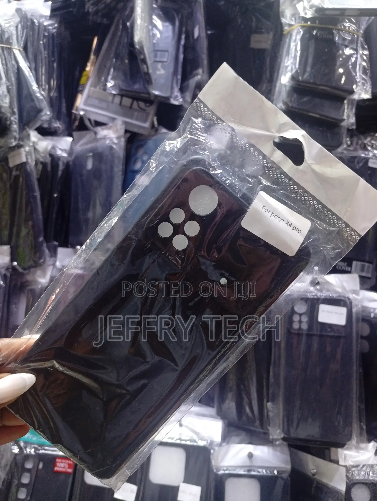 Black Silicone Back Cover Designed for the Xiaomi Poco X4 Pro 5g