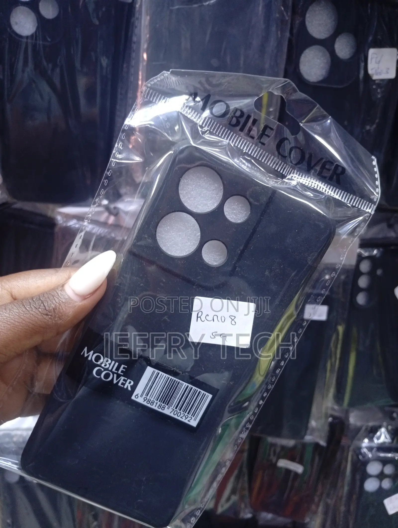Black Mobile Phone Case Designed for the Oppo Reno 8 5g.