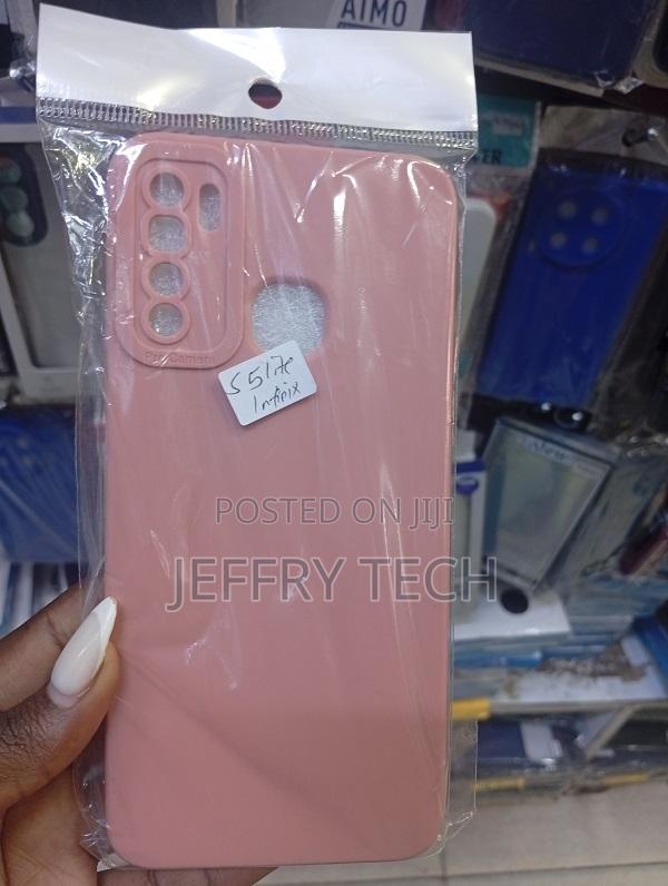 Pink Silicone Case Is Designed for the Infinix S5 Lite Mobile Phone.