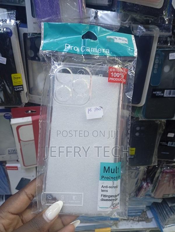 Clear, Protective Silicone Back Cover for an iPhone 16 Pro Max