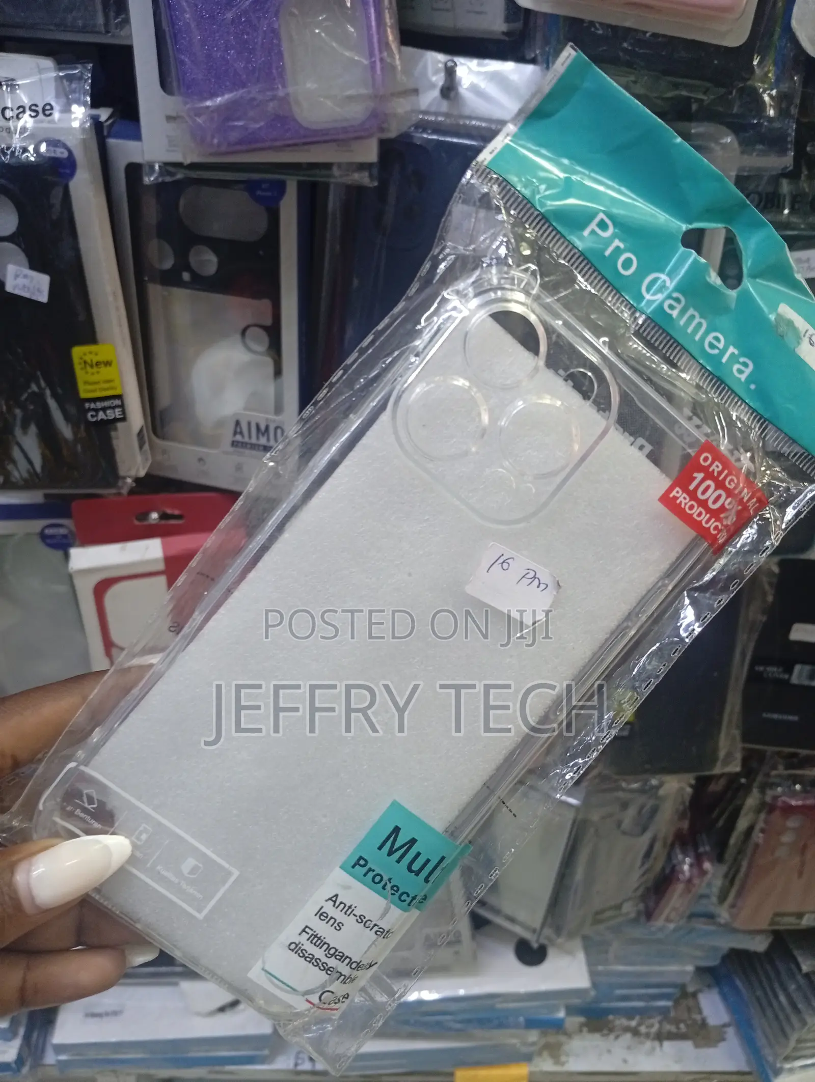 Clear, Protective Silicone Back Cover for an iPhone 16 Pro Max