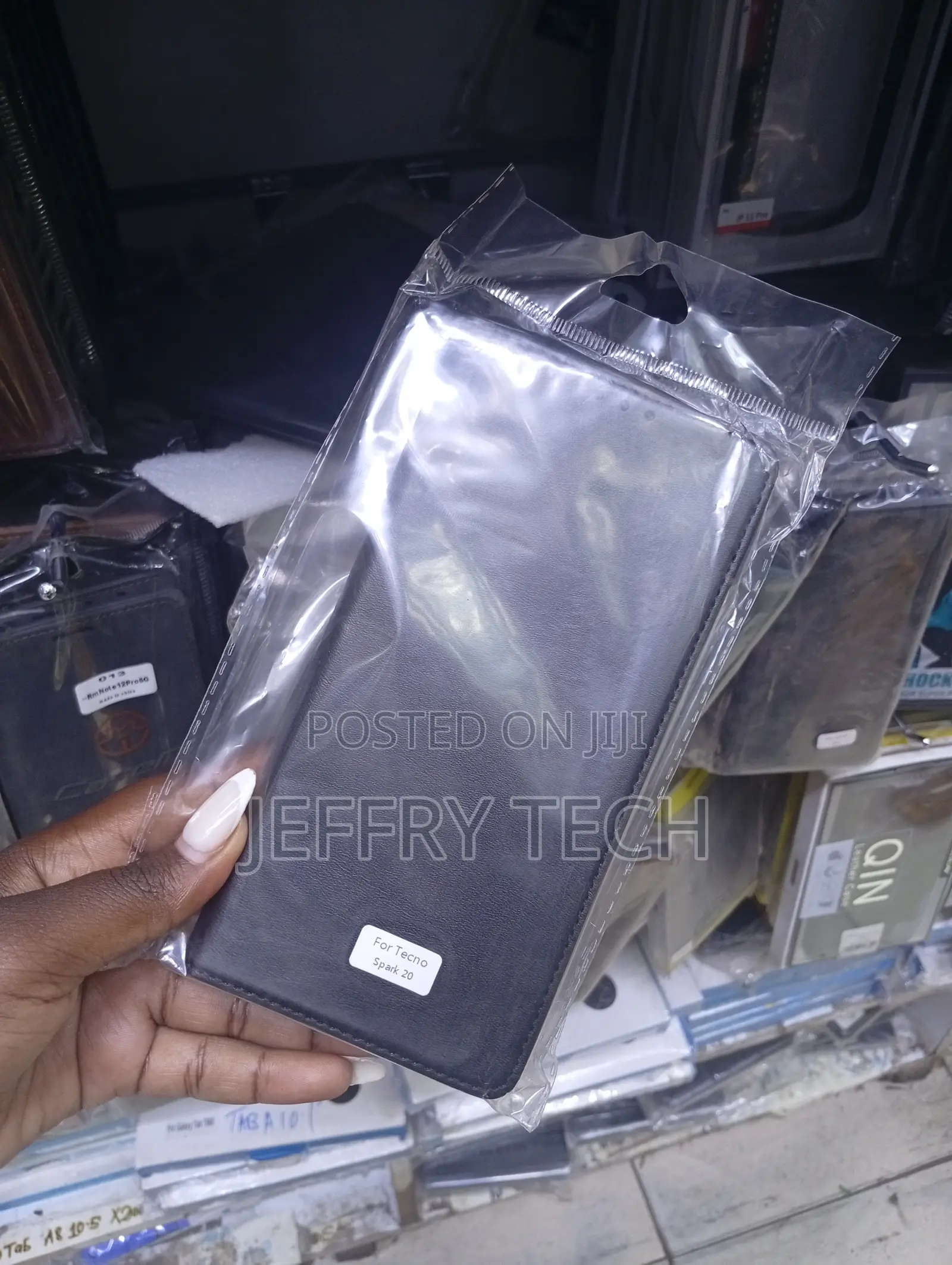 Leather-Style Wallet Flip Case Is Designed for the Tecno Spark 20