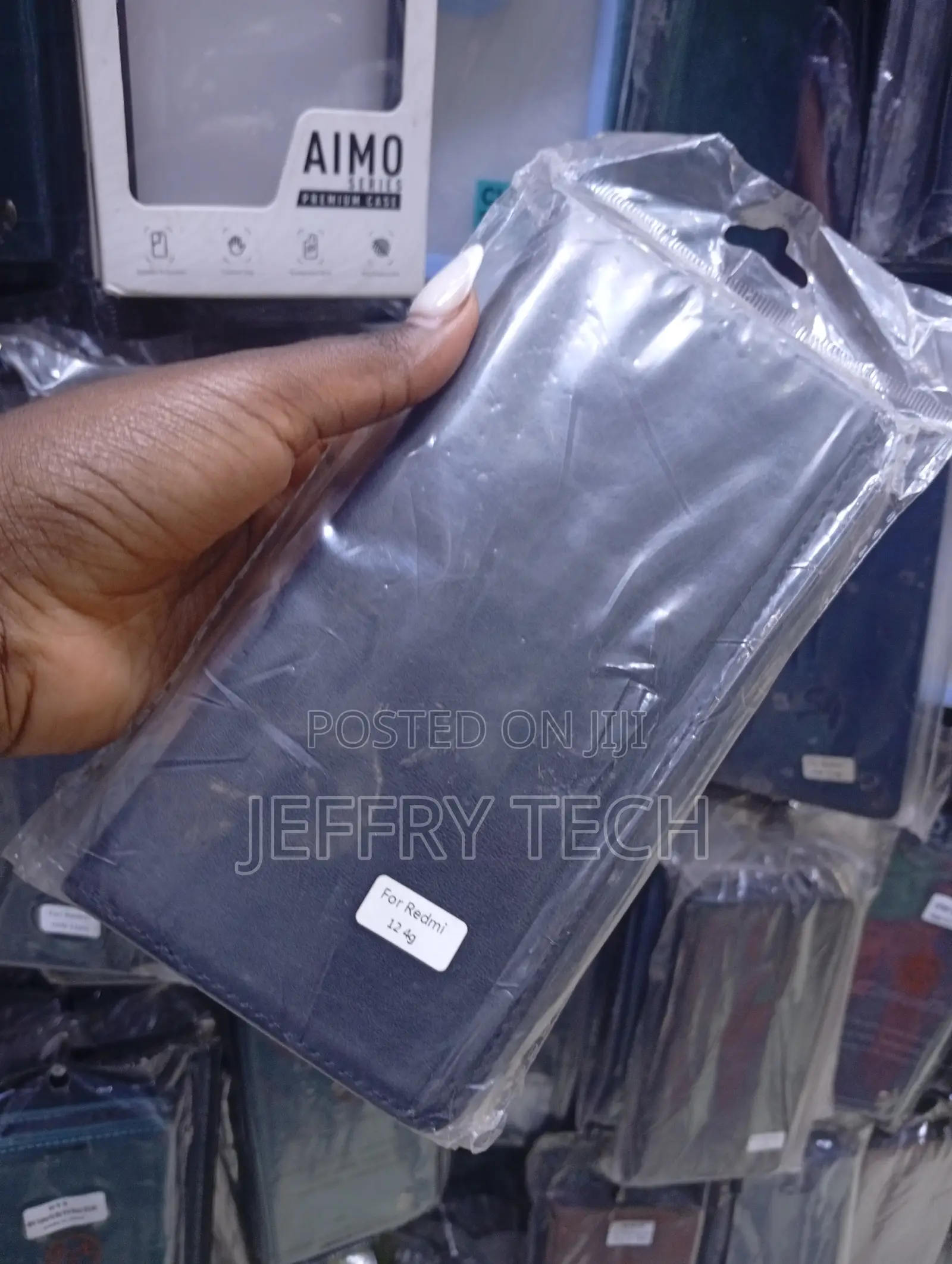 Leather Flip Wallet Case Designed for the Redmi 12 4g Smartphone.