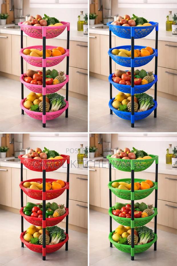 4 Tier Plastic Fruit Rack
