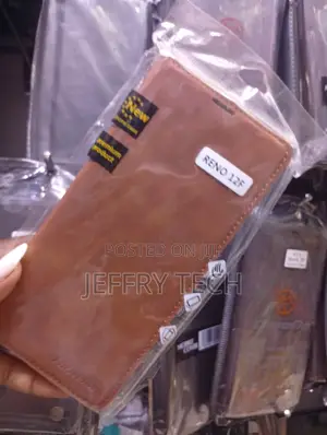 Brown Retro Wallet Flip Cover Designed for the Oppo Reno 12f.