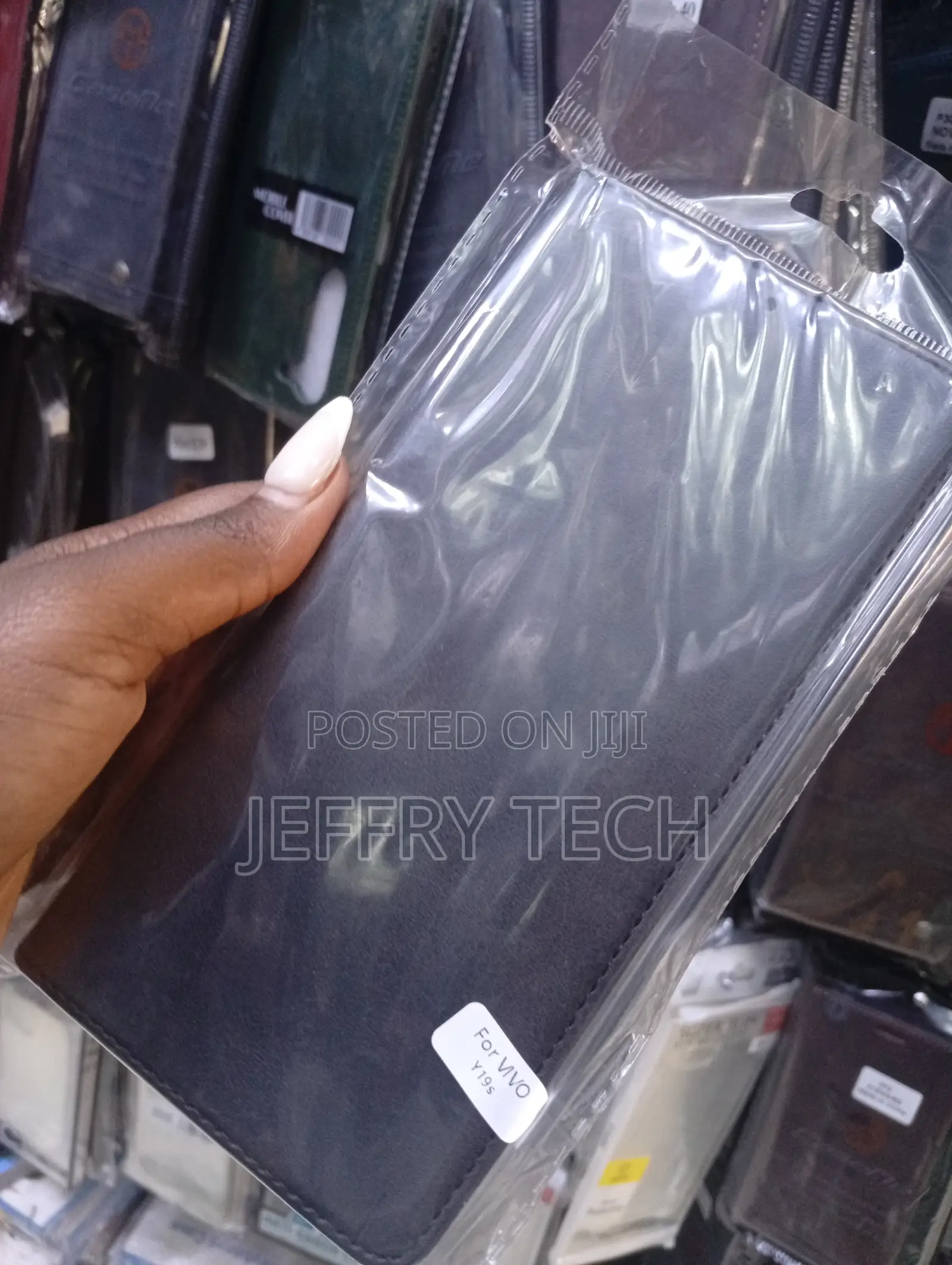 Pu Leather Flip Wallet Case Designed for the Vivo Y19s Smartphone.