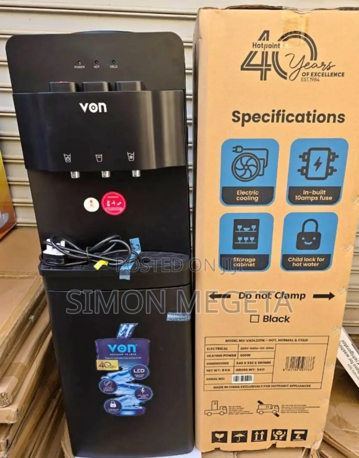 Von Water Dispenser 3taps