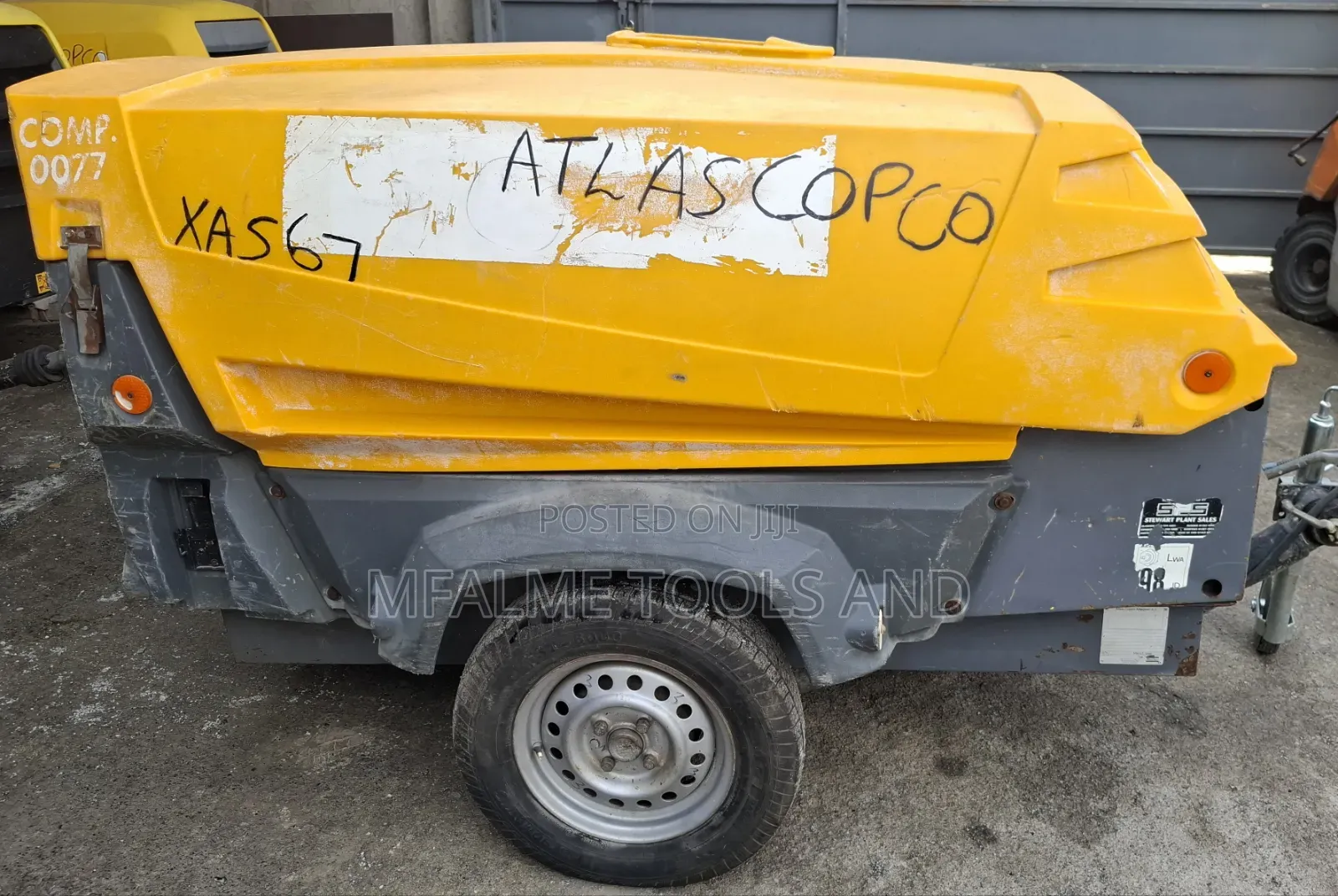 Compressor 2014 Atlas Copco Xas67kd 4cyl Diesel 135cfm 10bar Ex-Uk