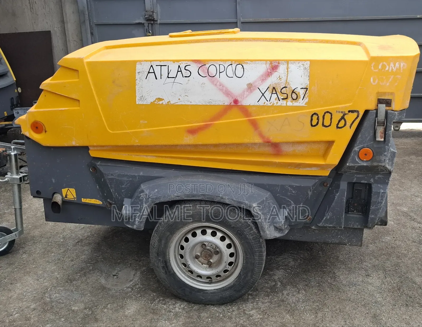 Compressor 2014 Atlas Copco Xas67kd 4cyl Diesel 135cfm 10bar Ex-Uk