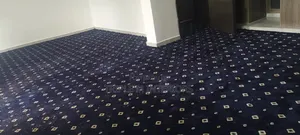 Dotted Deep Blue High-End Wall-to-Wall Carpet for Executive Spaces