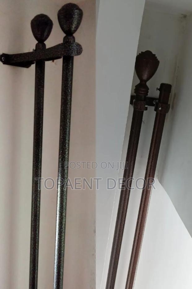Coated Heavy Brown and Antic Gold Double Juakali Rods