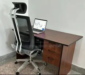 Office Desk and Ergonomic Office Chair