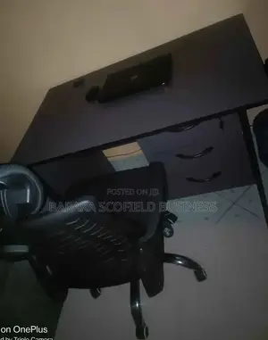 Office Desk 1.2m and Headrest Office Chair