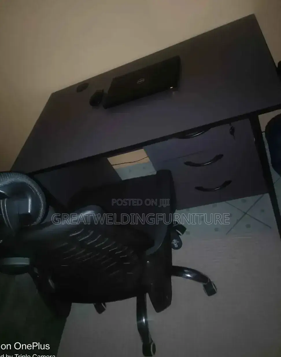 Office Desk 1.2m and Headrest Office Chair