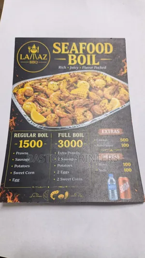 Professional Menu Printing Services – Restaurant Café Menus