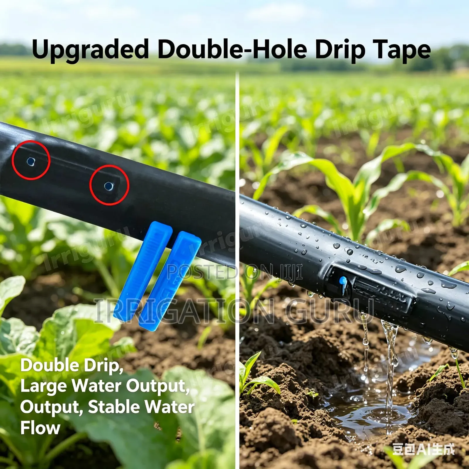 0.4 Mm Drip Irrigation 30cm Spacing