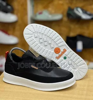 Navy and Black Timberland Casual Leather Sneakers
