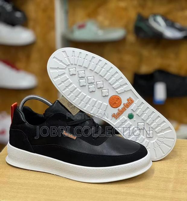 Navy and Black Timberland Casual Leather Sneakers