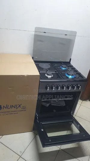 Nunix 60by60 Standing Cooker With 3gas Burner+ 1 Electric Hotplate