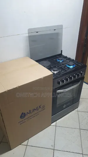 Nunix 60by60 Standing Cooker With 3gas Burner+ 1 Electric Hotplate