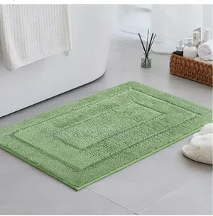 Absorbent Green Bathroom Rug