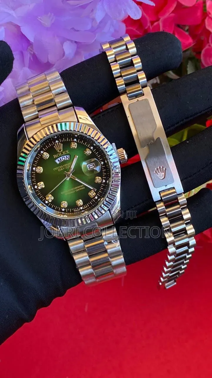 Stainless Steel Rolex X Bracelet Watch Combi