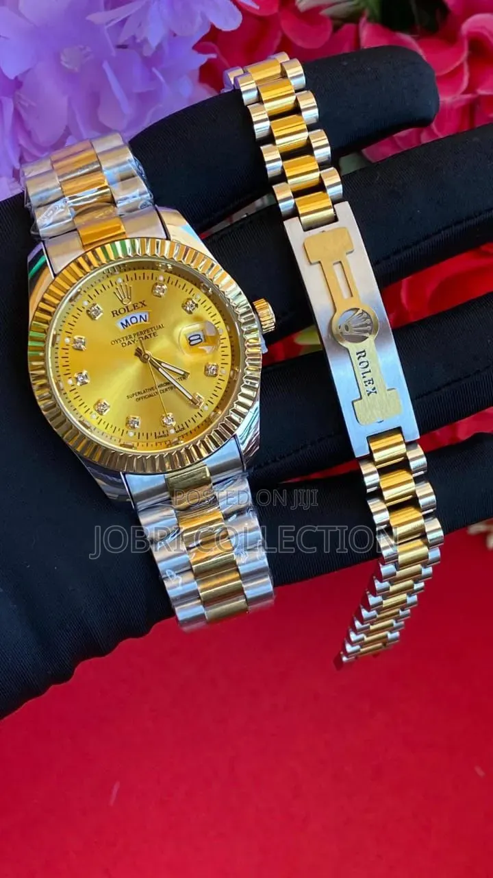 Stainless Steel Rolex X Bracelet Watch Combi