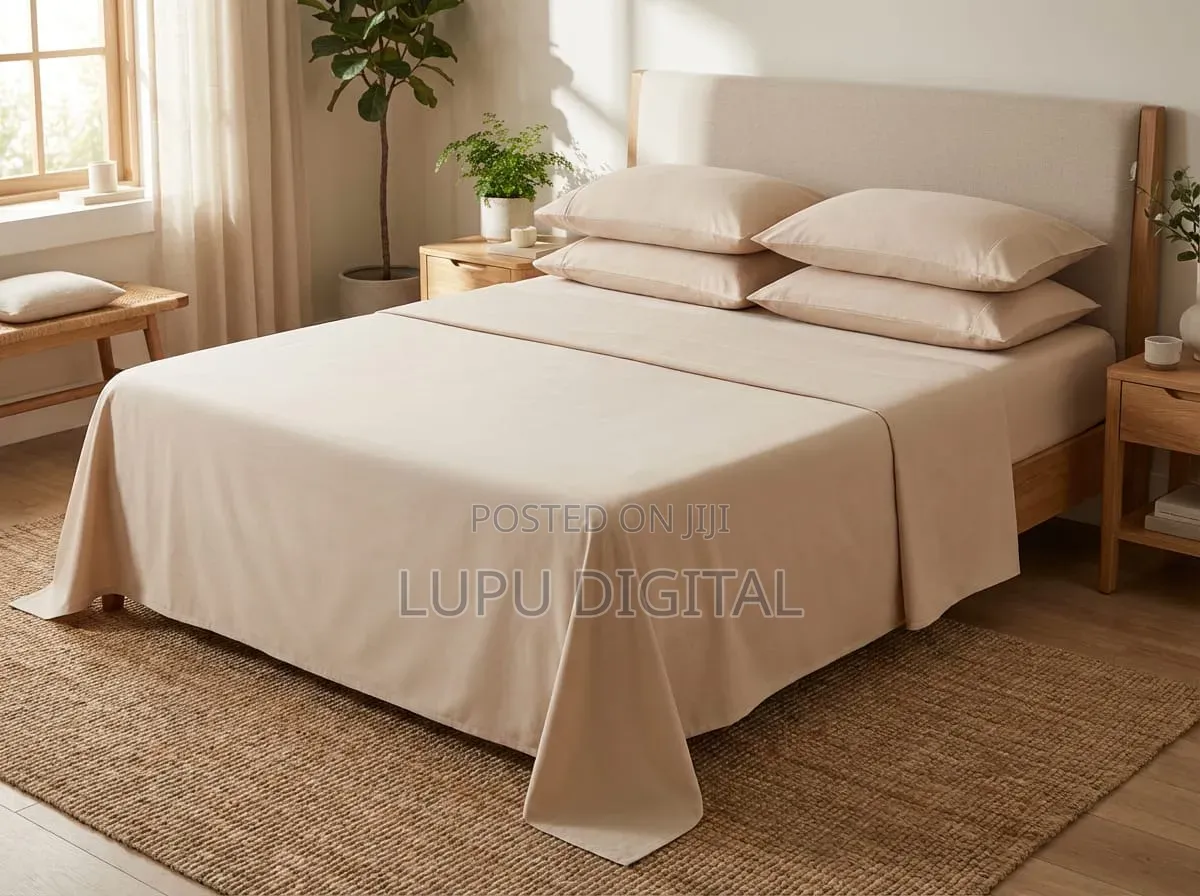 7*8 6pcs Flat Plain Coloured Pure Cotton Bedsheets