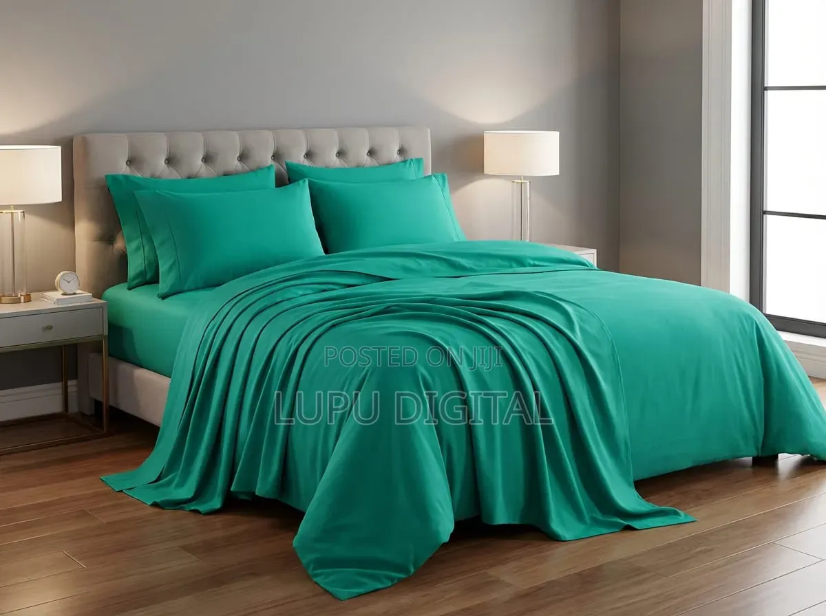 7*8 6pcs Flat Plain Coloured Pure Cotton Bedsheets