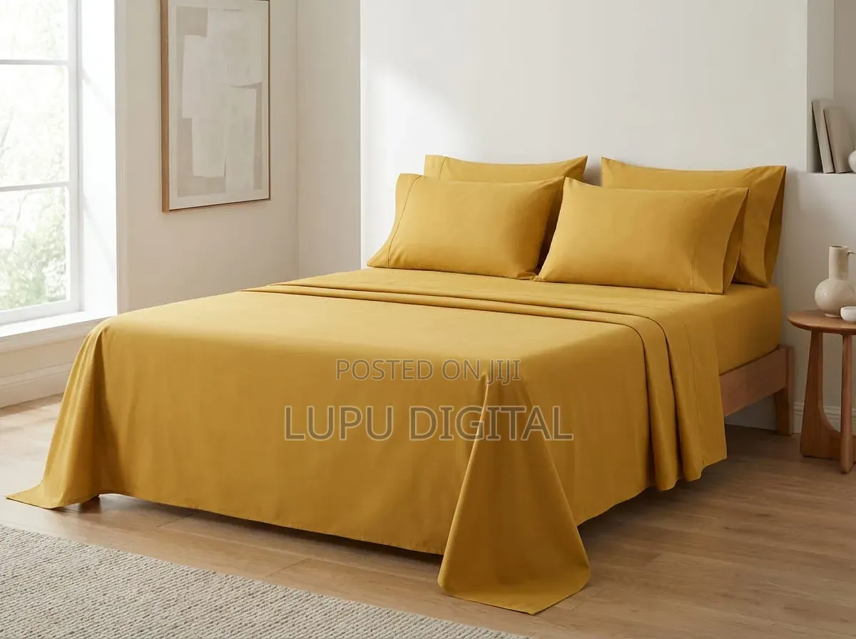 7*8 6pcs Flat Plain Coloured Pure Cotton Bedsheets
