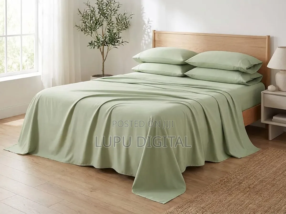 7*8 6pcs Flat Plain Coloured Pure Cotton Bedsheets