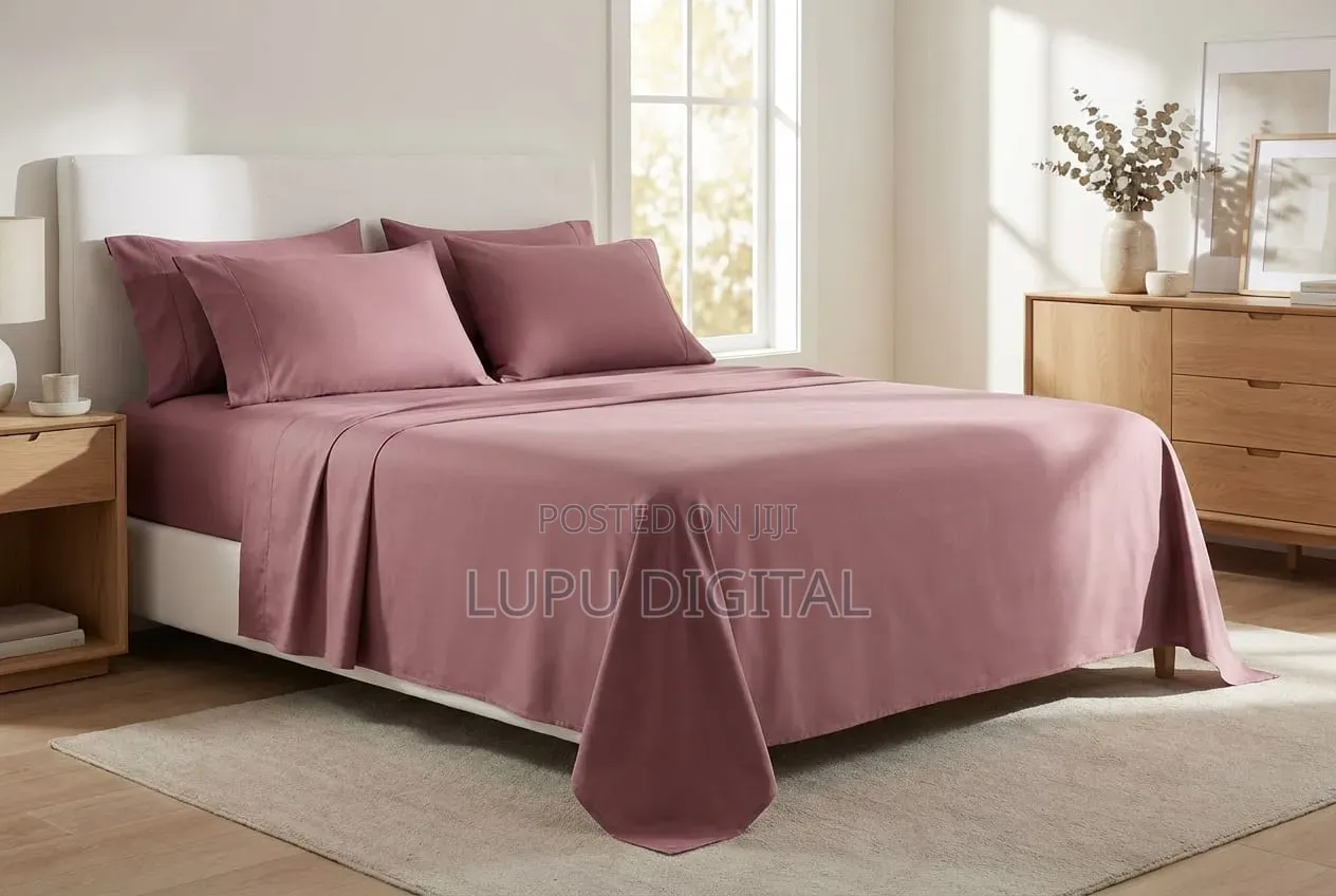 7*8 6pcs Flat Plain Coloured Pure Cotton Bedsheets