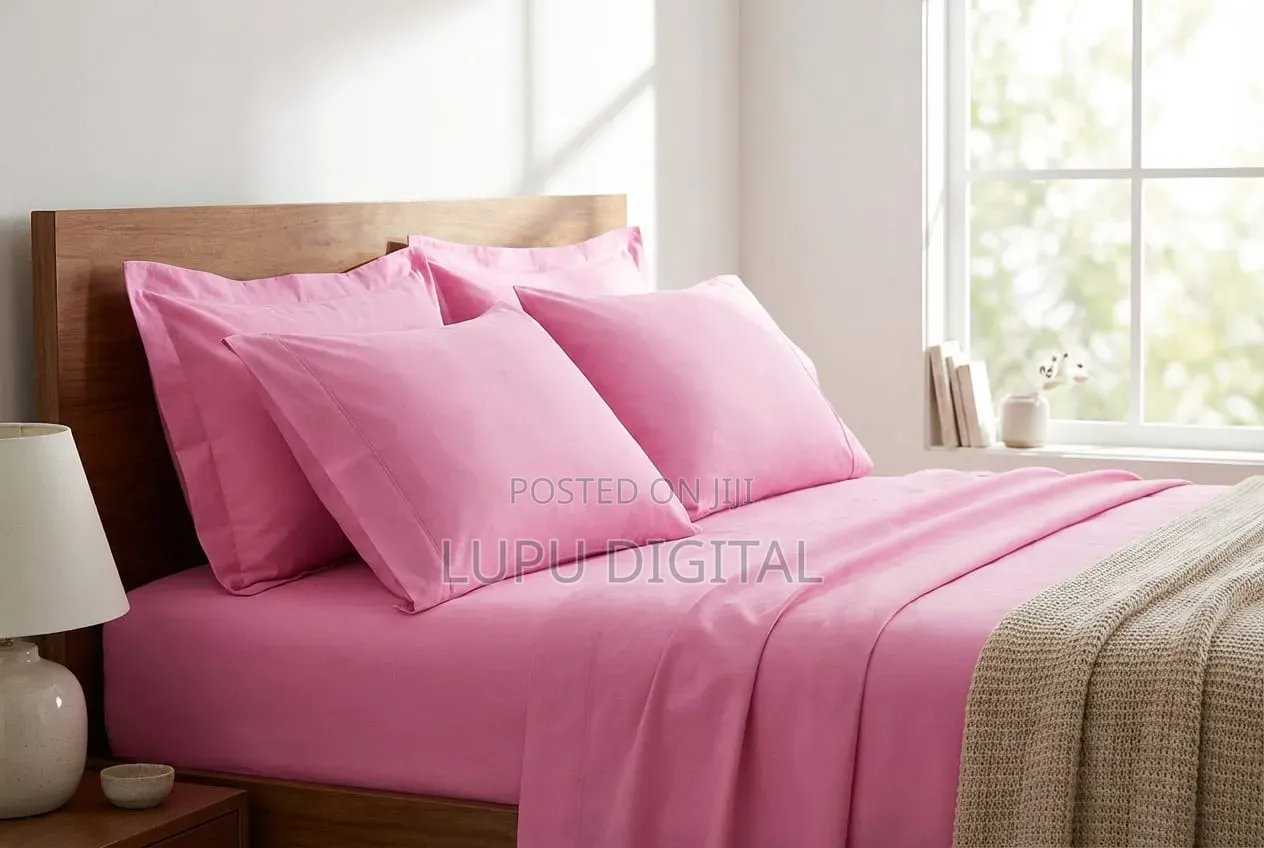 7*8 6pcs Flat Plain Coloured Pure Cotton Bedsheets