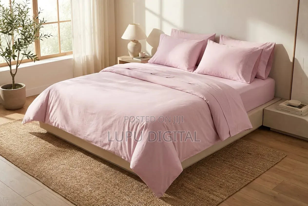 7*8 6pcs Flat Plain Coloured Pure Cotton Bedsheets