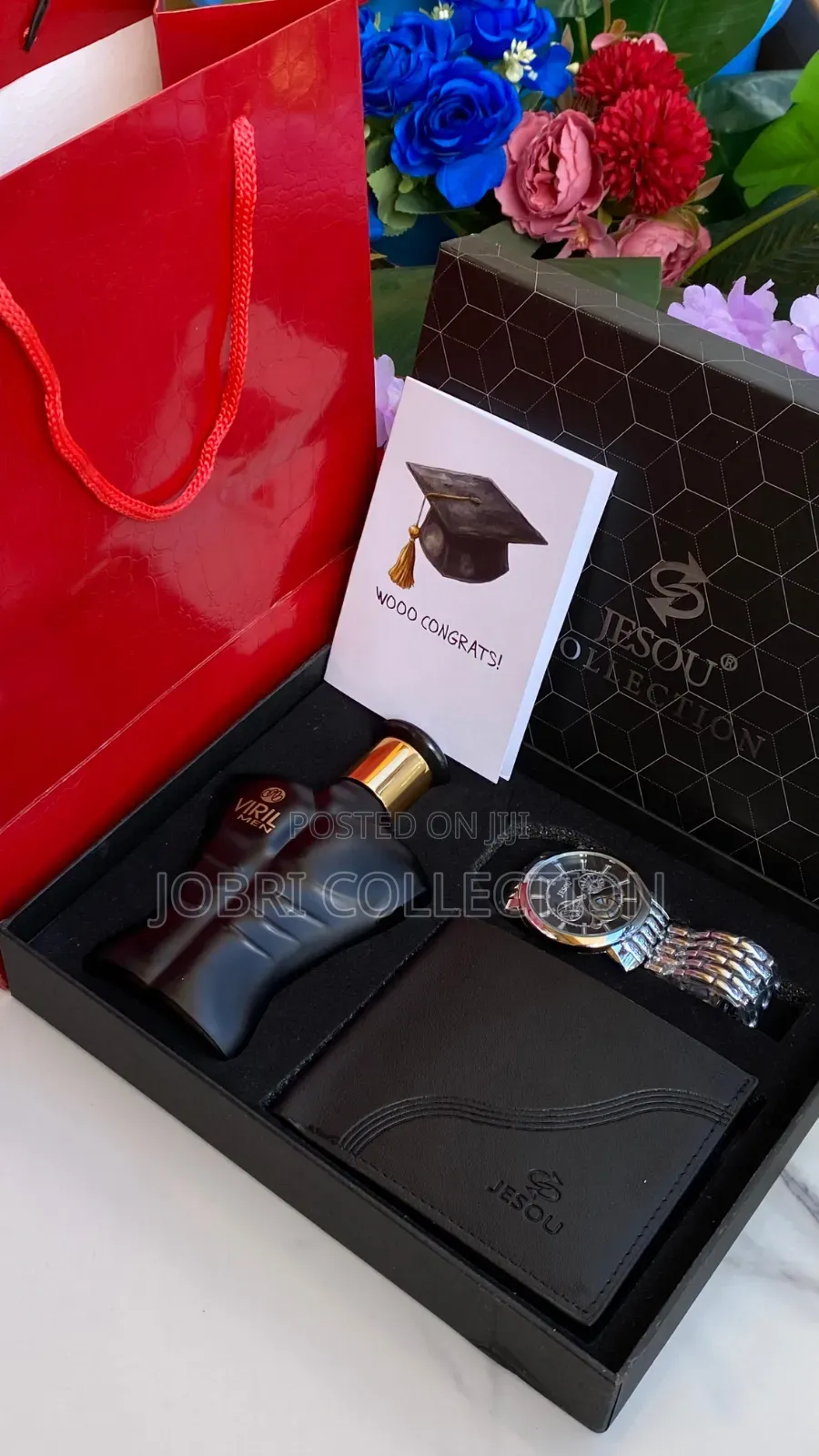 Mens Watch X Perfume X Wallet Gift Set
