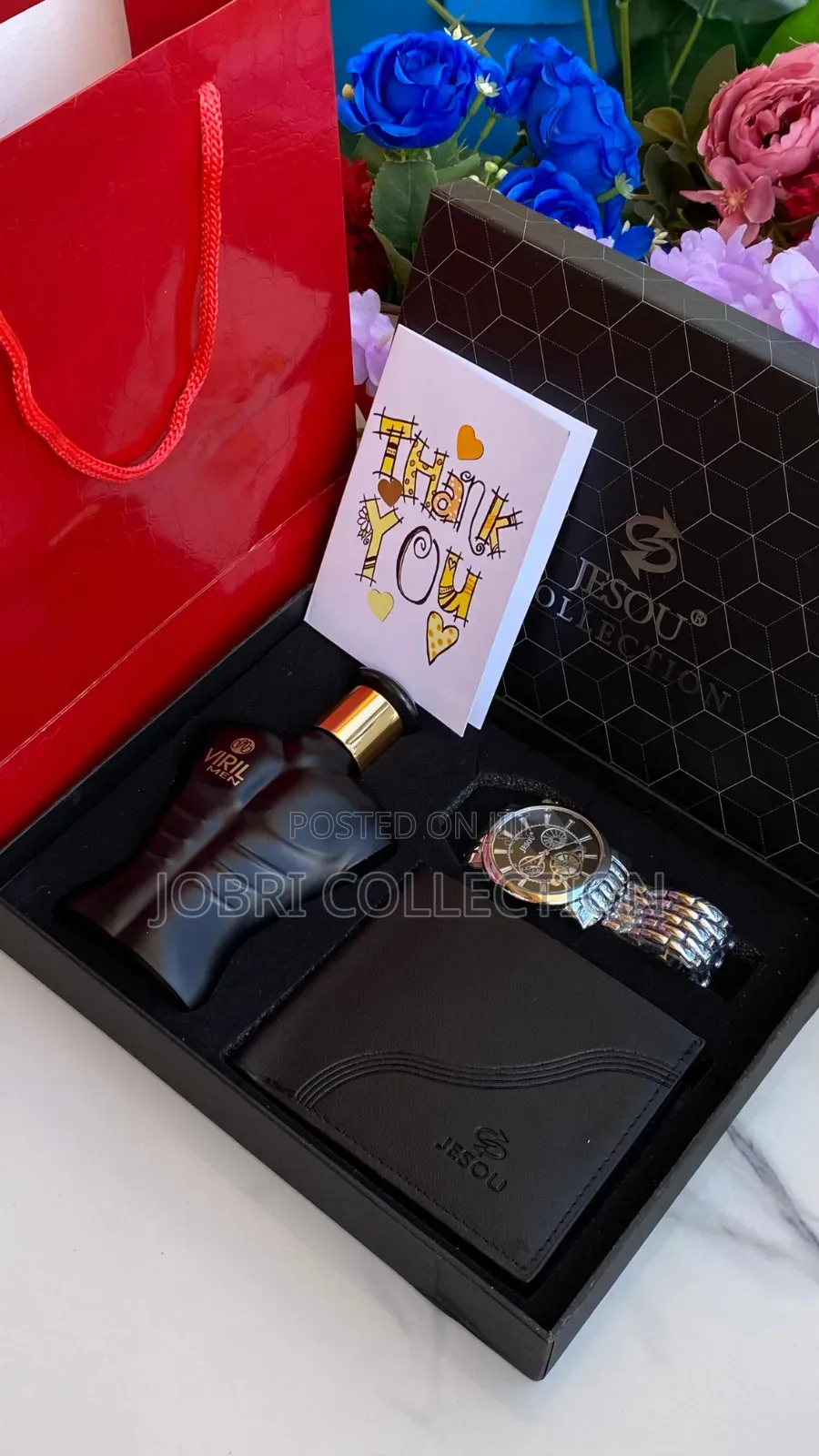 Mens Watch X Perfume X Wallet Gift Set