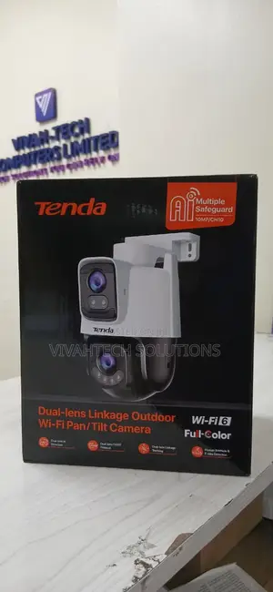 Tenda Ch10 Dual-Lens Linkage Outdoor Wi-Fi Pan/Tilt Camera