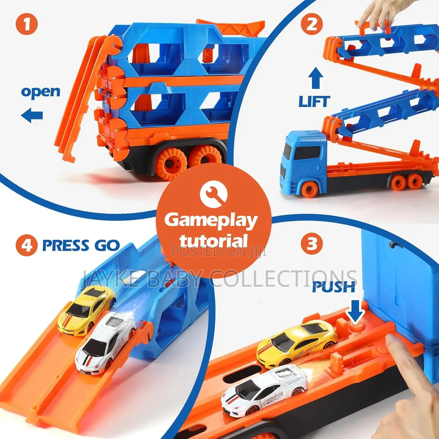 Foldable Truck Racing Track Toy – Fun Storage Play Set
