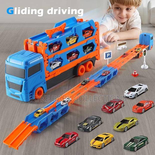 Foldable Truck Racing Track Toy – Fun Storage Play Set