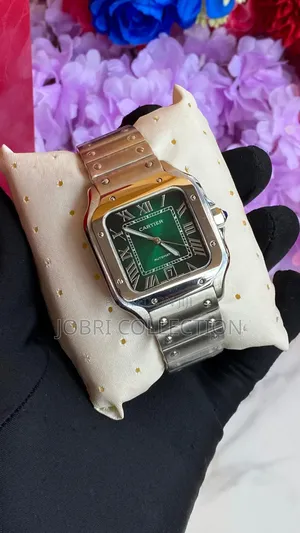 Green Face Cartier Automatic Gents Wrist Watch