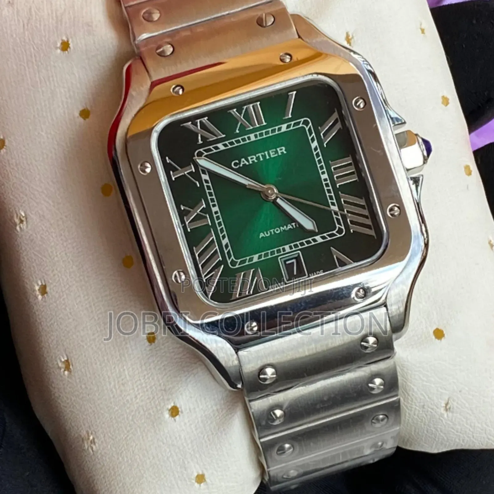 Green Face Cartier Automatic Gents Wrist Watch